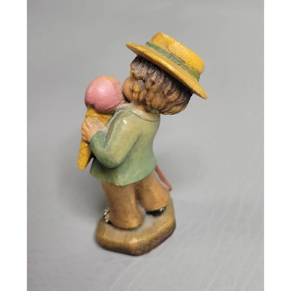 Vtg Anri Ferrandiz Wooden Figurines The Prayer Girl Flowers Summertime Inspector
